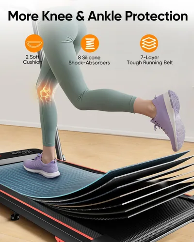 Vista 11 de Acezoe Walking pad Treadmill with Incline & Handle Bar, Folding Treadmill for Home Small Spaces, Compact Portable Under Desk Treadmill,Dual LED