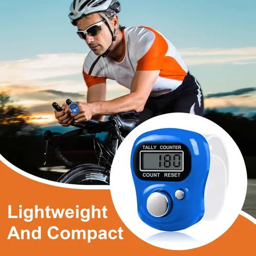 Vista 5 de Amble Contador de clicker con diamantes de imitación, contador de contador de 5 dígitos, clickers para vuelta, lanzamiento, golf, tejido, conteo