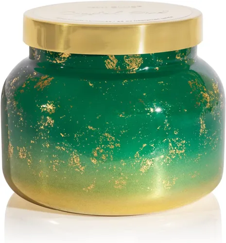 Vista 17 de Capri Blue Glimmer Mini Tin - Vela perfumada a manzana con mini portavelas, mezcla de cera de soja, Capri Blue Apple Cider Social Red and Gold
