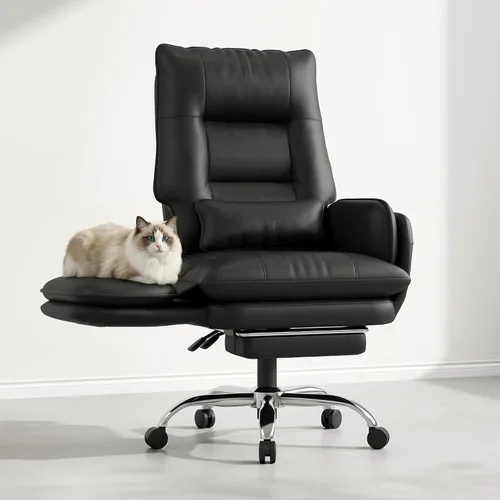 Vista 13 de Silla de oficina Criss Cross, reposabrazos abatibles para mascotas y sentarse con patas cruzadas, silla ergonómica ejecutiva