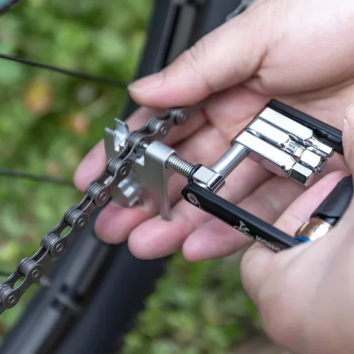 Vista 8 de Herramienta de bicicleta con inflador de CO2 – Herramienta de cadena de bicicleta/Torx/Hex/Destornillador – Kit multiherramienta de bicicleta