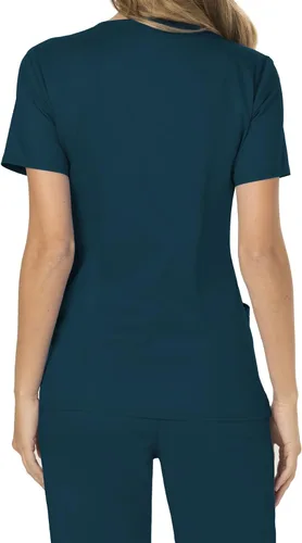 Vista 2 de Workwear Revolution WW610 - Ropa quirúrgica con estilo cruzado falso para mujer, elástica, suave y de fácil cuidado