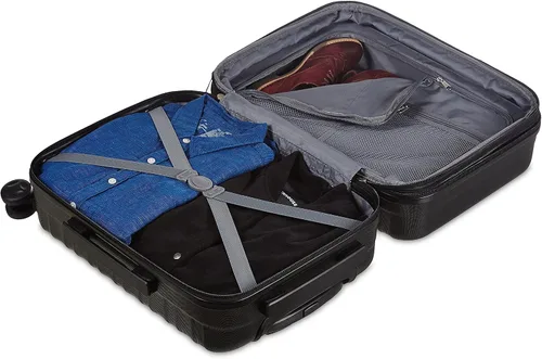 Vista 4 de Tienda Basics Equipaje de maleta expandible con ruedas rígidas Negro Spinner