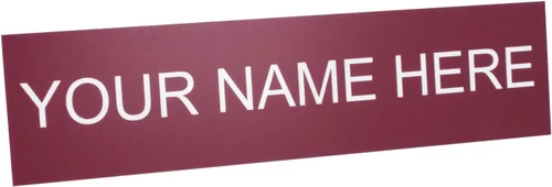 Vista 29 de ExcelMark Placa de nombre personalizada para puerta, oficina, pared, personalizada con tu texto, 2 x 8 pulgadas (1 línea, negro)