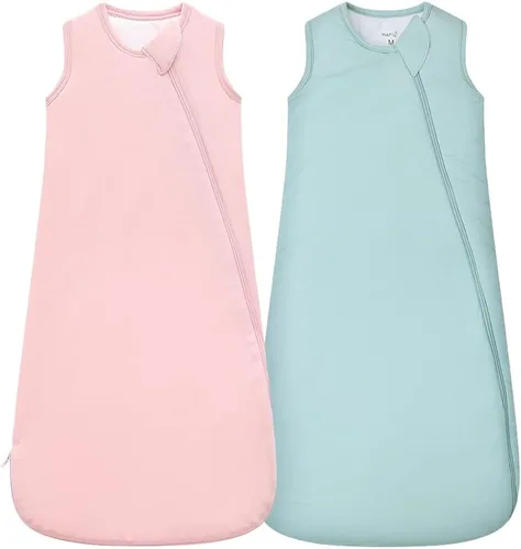 Vista 14 de HAPIU Saco de dormir unisex de rayón hecho de bambú TOG 1.0, cremallera premium de 2 vías, manta portátil para bebé All-Night Comfort, Buttery