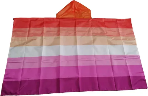 Vista 4 de Bandera de capa pansexual con sombrero y manga