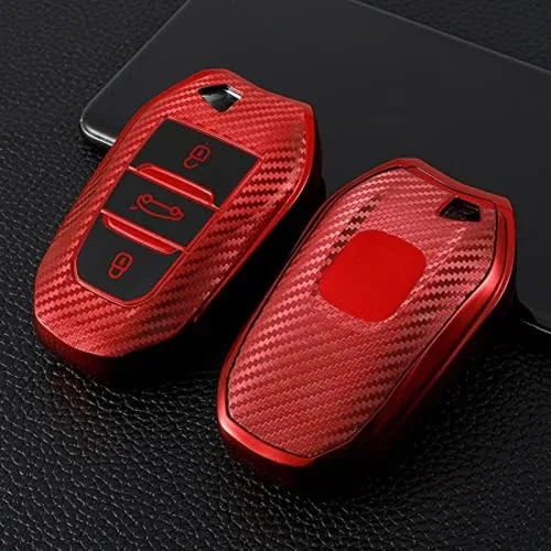 Vista 4 de Soft TPU Car Key Case Cover Fob, for Peugeot 2008 3008 4008 5008 308 408 508 for Citroen C1 C2 C4 C4L C6 C3-XR Grand DS3 DS5