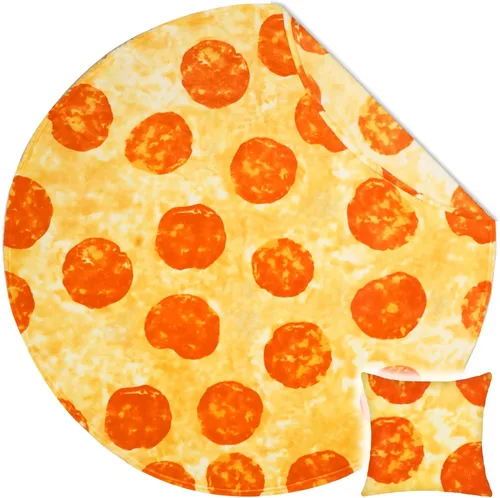 Vista 21 de Bnuitland Burritos - Manta de tortilla de 300 GSM, regalo divertido gigante de doble cara, realista, súper suave, manta de comida para niños