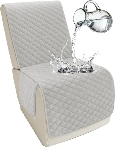 Vista 120 de Arfntevss Fundas para sofá seccional reclinable para sofá seccional en forma de L, funda antideslizante lavable para sofá reclinable con forma de L