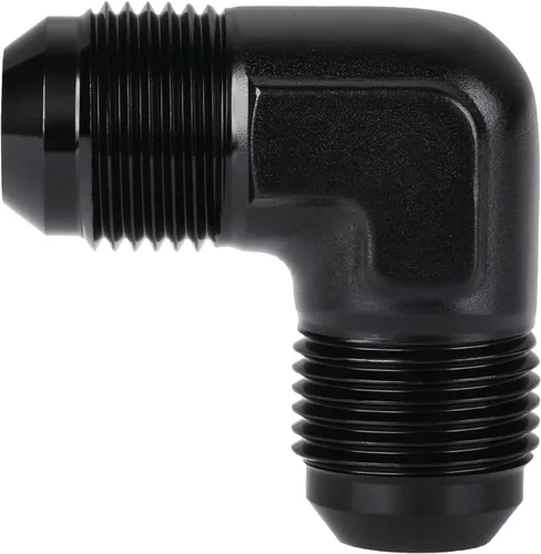 Vista 24 de 3AN macho a 3AN macho Flare 45 grados Unión acoplador adaptador de montaje aluminio negro