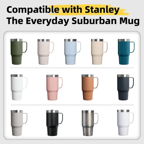 Vista 2 de Tapa de repuesto compatible con la taza Stanley The Everyday Suburban de 24
