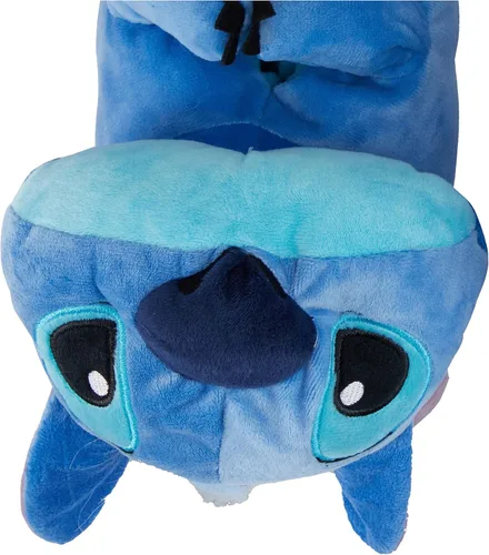 Vista 4 de Disney Pantuflas para mujer Lilo and Stitch Pantuflas clásicas de felpa Lilo and Stitch de cara grande Lilo and Stitch 3D de felpa