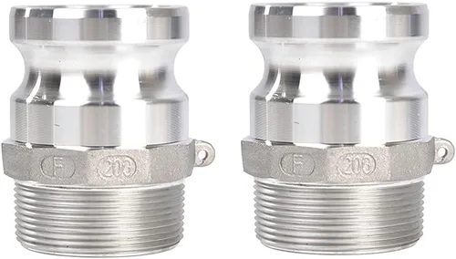 Vista 2 de 2 accesorios de aluminio Camlock (3/4 de pulgada tipo F) accesorios de manguera de leva y ranura, accesorios de bloqueo de leva, adaptador macho x