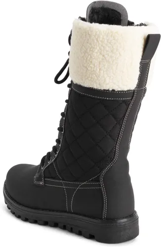 Vista 5 de POLAR - Botas térmicas para invierno y nieve, impermeables, cálidas, duraderas y de media pierna para mujer