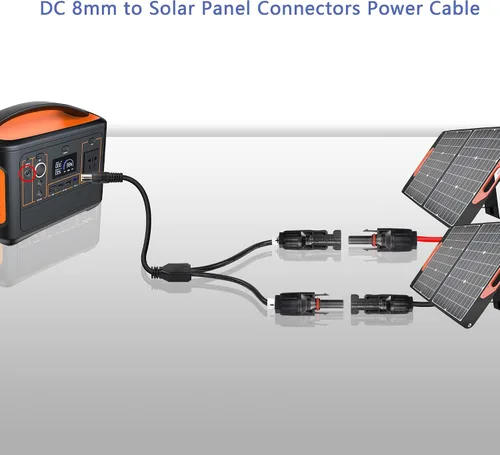 Vista 5 de Panel solar a cable corto de 0.315 in, conector de panel solar de 14 AWG a CC 7909, cable adaptador para estación de energía de reserva portátil