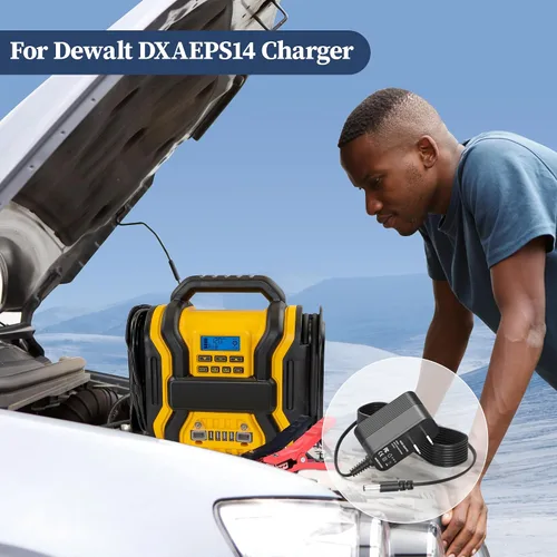 Vista 3 de Cargador para DEWALT DXAEJ14 DXAEPS14 DXAEPS14CA Jump Starter Cable de alimentación 15V Repuesto para arrancador Dewalt DXAEJ14 DXAEPS14