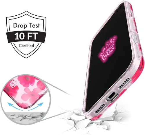 Vista 749 de VELVET CAVIAR Funda para iPhone 15, compatible con MagSafe, probada contra caídas de 10 pies, fundas protectoras de diseño, leopardo color rosa