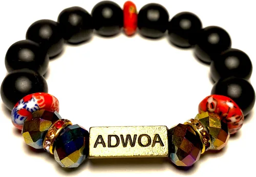 Vista 84 de Pulseras africanas tradicionales con nombre nacido en el día para mujeres de Ghana, materiales naturales, ajuste cómodo y holgado