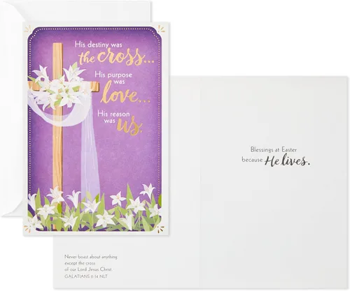 Vista 2 de Paquete de tarjetas religiosas de Pascua, bendiciones en Pascua (10 tarjetas con sobres)