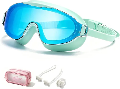 Vista 14 de Gafas de natación, gran angular antivaho y a prueba de fugas UV, gafas de natación de moda para hombres y mujeres