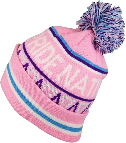 Vista 2 de Trendy Apparel Shop - Gorro largo con pompón bordado