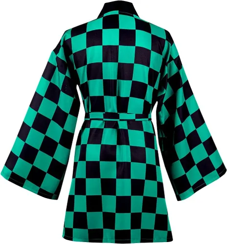 Vista 5 de Conjunto de aretes y bata larga tipo kimono para cosplay