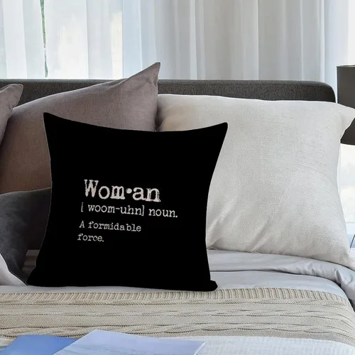 Vista 4 de Fundas de almohada navideñas de 16 x 16 pulgadas para mujer, fundas de almohada decorativas de lino y algodón, decoración del hogar, funda de cojín