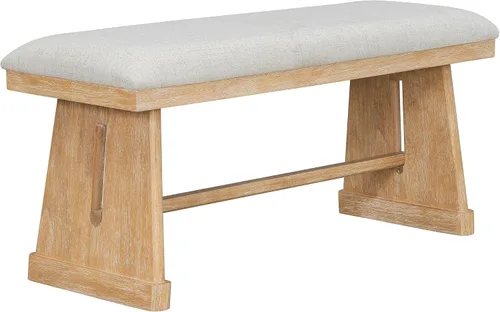 Vista 187 de Juego de mesa de comedor vintage de 6 piezas, juego de mesa de comedor de cocina de madera maciza con 4 sillas ergonómicas acolchadas y banco, mesa