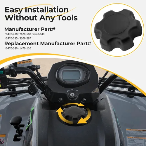 Vista 5 de M MATI Tapón de gasolina para Arctic Cat ATV 250 300 350 375 400 425 450 500 550 650 700 1000 Alterra Thundercat Wildcat Textron 0470-438 2670-580