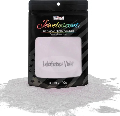 Vista 26 de U.S. Art Supply Polvo de pigmento perla de mica, Aqua 3.5 oz (100g)