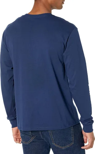 Vista 2 de Hanes mens Beefy-T Long-Sleeve T Shirt 2 Pack