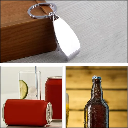 Vista 6 de 2 llaveros para abrebotellas, pequeño abrebotellas de cerveza, mini llavero para uso diario y decoración de llavero, cerveza, jardín, bar, pub