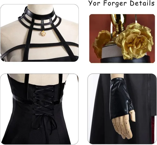 Vista 4 de Disfraz de cosplay familiar espía Yor Forger para cosplay de Anya Forger