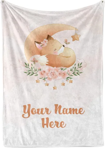 Vista 6 de Mantas de bebé personalizadas con nombre Manta de oso personalizada para bebés niñas y niños Manta unisex de forro polar suave y cálida Minky