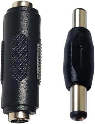Vista 3 de Adaptador de conector de corriente CC de 10 unidades, 0.217 x 0.083 in, enchufe macho a macho, enchufe hembra a hembra para cámara de seguridad
