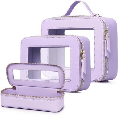 Vista 51 de Bolsa de maquillaje transparente (negro L)