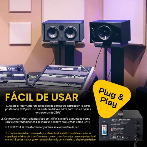Vista 7 de ELC Serie T Transformador Convertidor de Voltaje de 3000+ W - Paso Arriba/Abajo - Convertidor de Potencia 110 V a 220 V / 220 V a 110 V - Protección
