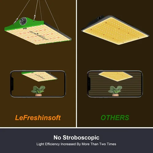 Vista 6 de Luz LED de crecimiento de espectro completo de 1000 W, serie F1000, 3 x 3 pies, cobertura regulable Samsung UV IR Lámparas de cultivo para plantas