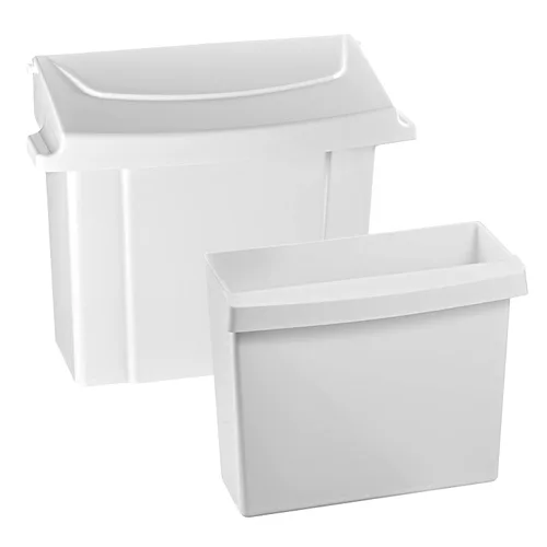 Vista 10 de Alpine - Recipiente para servilleta sanitaria, contenedor de eliminación de higiene femenina, cubo de basura montado en la pared con sello de Negro