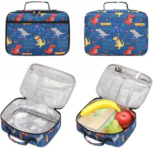 Vista 6 de Linda mochila de dinosaurio para niños, niñas preescolares con lonchera para jardín de infantes y escuela, juego de mochila para niños de 3 a 9
