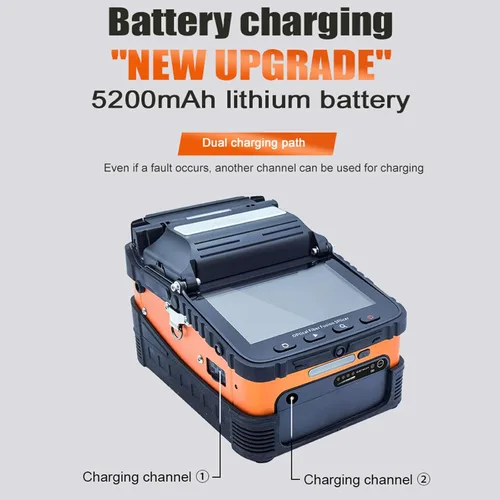 Vista 4 de SM&MM Empalmadora de Fusión de Fibra Óptica Inteligente Automática Máquina de Empalme por Soldadura con OPM y VFL y Kit de Cortadora de Fibra