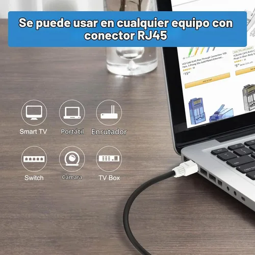 Vista 9 de VCELINK - Conector RJ45 Cat6 sin herramientas, paquete de 2, chapado en oro, UTP 23-26AWG 23-26 AWG Network Cable Compatibility, Toolless Field