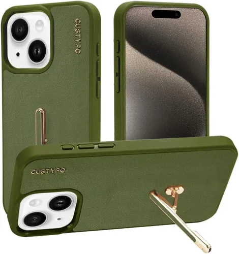 Vista 19 de CUSTYPE Funda para iPhone 13 Pro Max de 6.7 pulgadas con soporte, funda de cuero delgada con soporte de 2 vías, compatible con MagSafe, funda