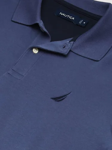 Vista 3 de Nautica - Camisa polo de manga corta, color liso y suave de algodón para hombre de ajuste clásico