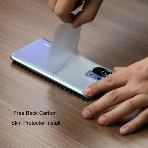 Vista 3 de Ibywind 2 protectores de pantalla para Xiaomi Mi11 5G de 6.81 pulgadas, película de TPU flexible, con 1 protector de lente de cámara, 1 película