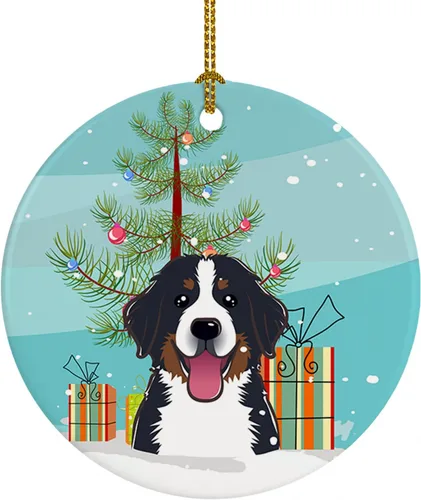 Vista 13 de Caroline's Treasures Adorno de cerámica para árbol de Navidad y Alaskan Malamute para colgar en el árbol de Navidad, para el hogar, Navidad