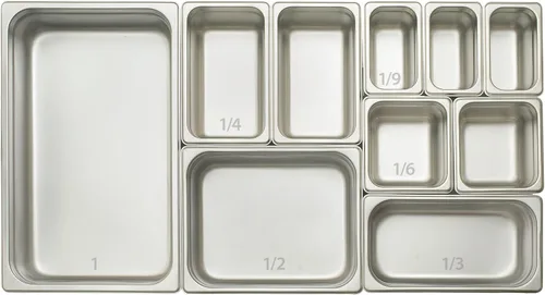 Vista 2 de Winco Bandeja de vapor antiatascos, tamaño medio x 4 pulgadas, peso estándar