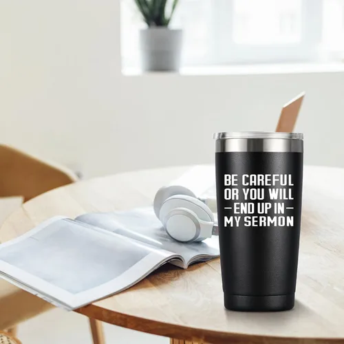 Vista 6 de MASGALACC Regalos para pastores – Taza de advertencia para pastor – Divertidos regalos de agradecimiento para pastor para cumpleaños Navidad