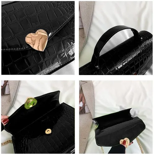 Vista 3 de SHUIANGRAN Bolsos cruzados para mujer de cuero acolchado bolso de hombro con asa superior, bolso de mano lindo bolso de hombro