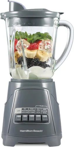 Vista 10 de Hamilton Beach Power Elite 58148 licuadora multifunción, Licuadora, Negro 40 oz. Tarro de vidrio 12 funciones incluyendo puré, hielo triturado